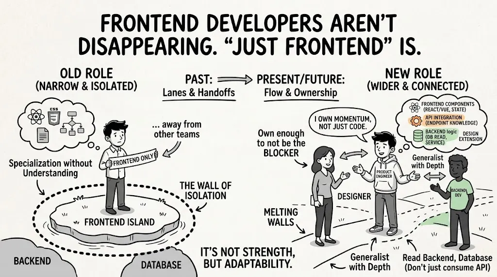 Frontend Developers Aren’t Disappearing. “Just Frontend” Is.