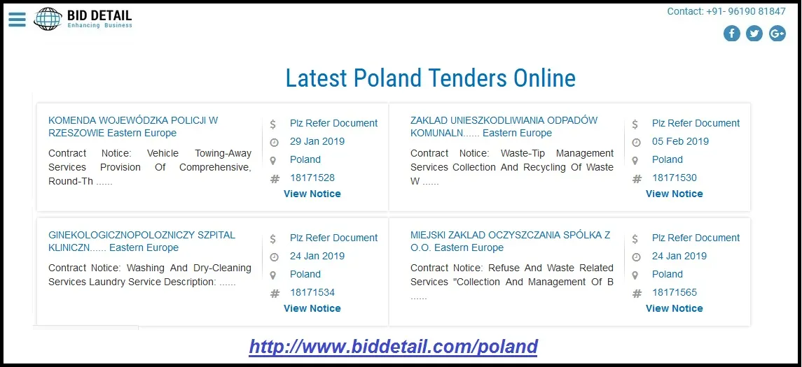 Key Elements of an International Tendering Cycle