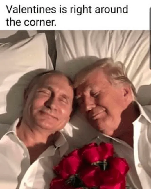 Viral image on WhatsApp: A sweet scene of two world leaders capturing the complicity between love and eccentric power, centered around a widely adored bouquet of red roses, from the heavens to the underworld.