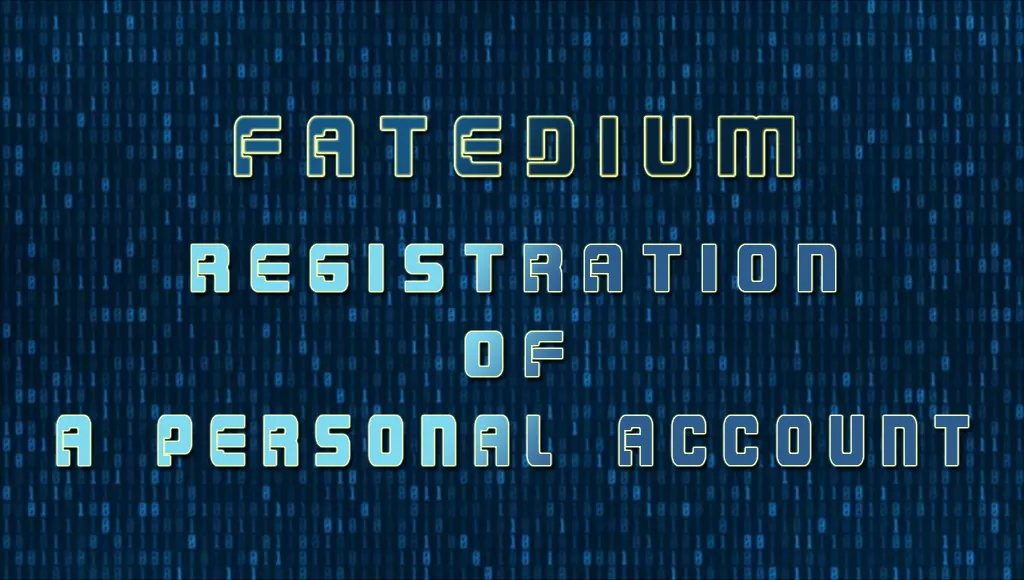 Registration of a personal account