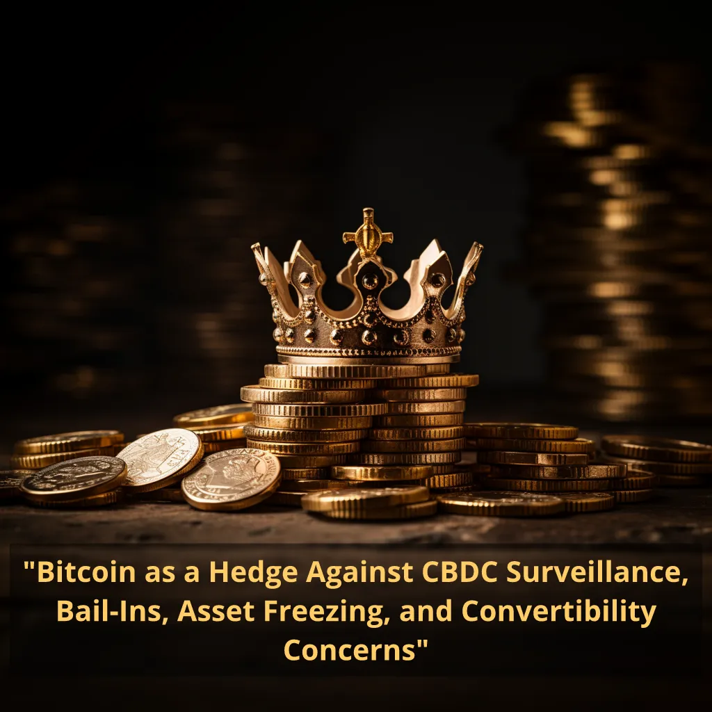 "Bitcoin as a Hedge Against CBDC Surveillance, Bail-Ins, Asset Freezing, and Convertibility…