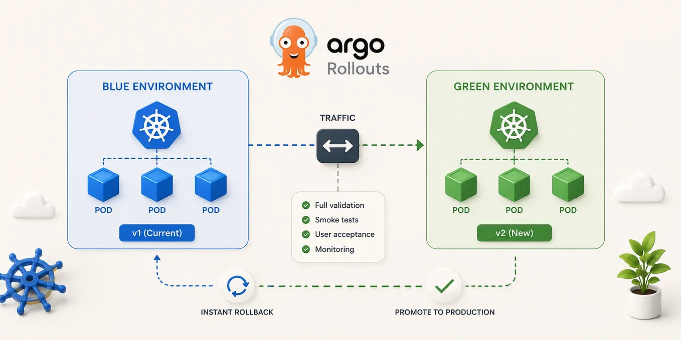 Blue-Green Deployments in Kubernetes Using Argo Rollouts