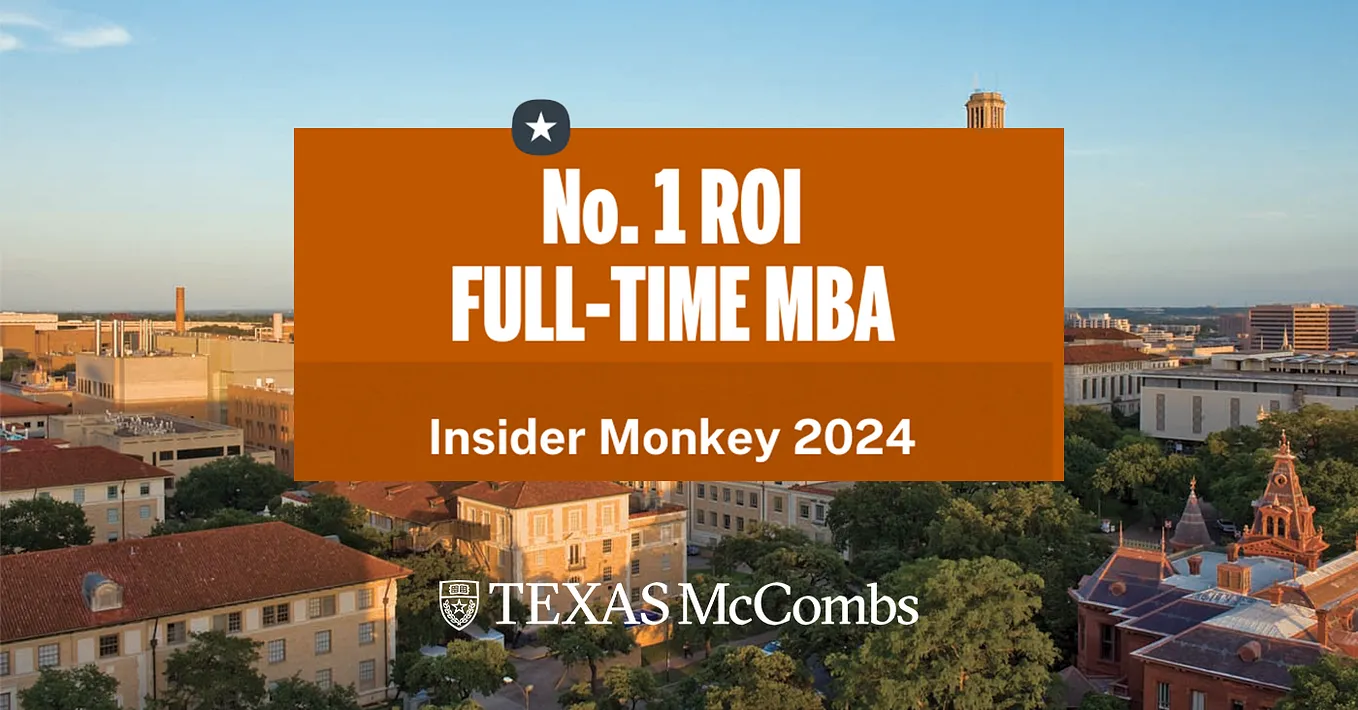 McCombs MBA No. 1 for ROI