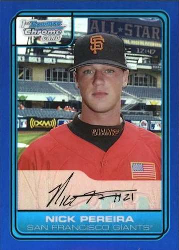 Nick Pereira at the 2006 Futures Game — source: Trading Card Database