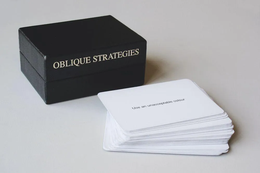 The joy of cracking a creative problem with Oblique Strategies