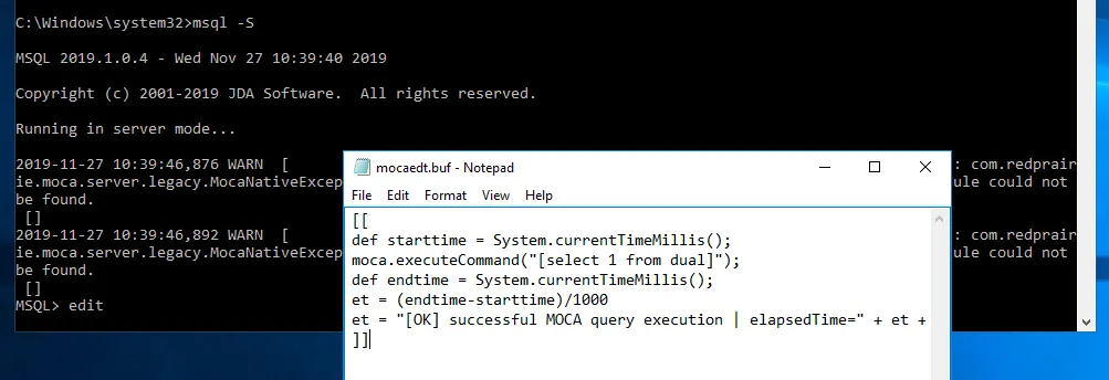 Using MOCA scripts with batch/shell scripts on Blue Yonder (formerly ...
