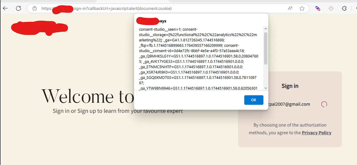 How I Discovered Account Takeover (ATO) via XSS and Open redirect