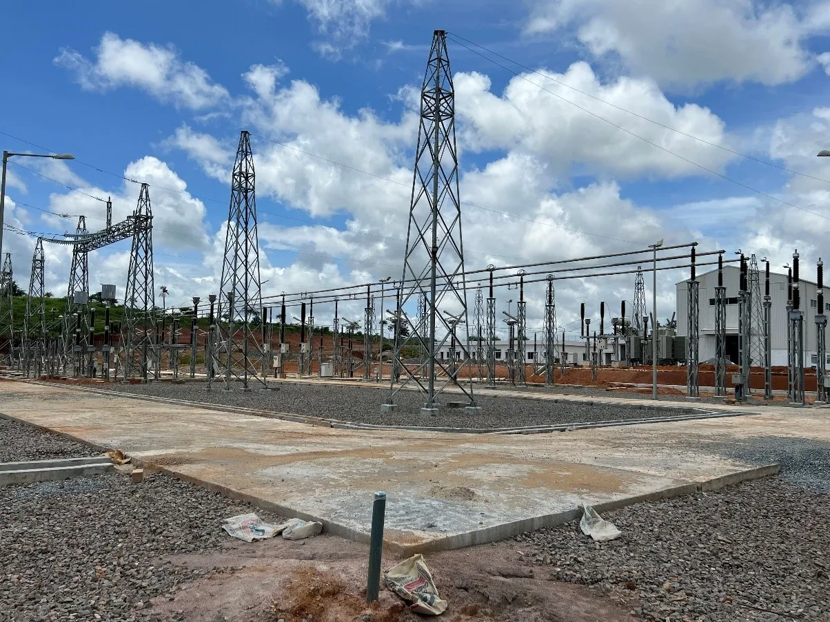 A photo of the Kamakwie substation in Sierra Leone