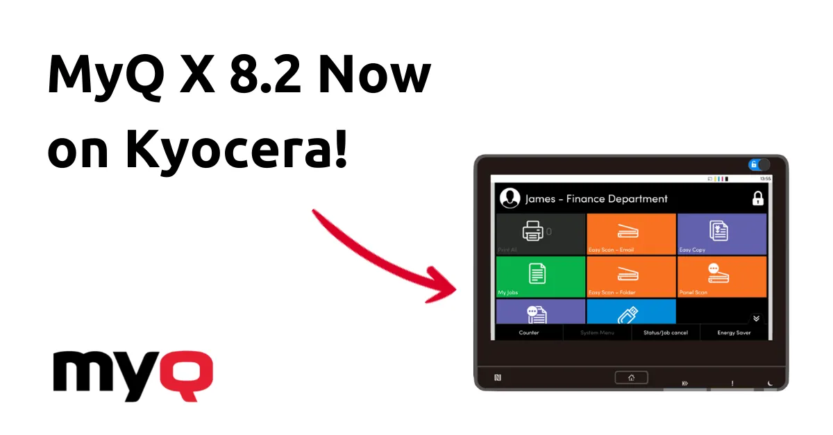 MyQ X Embedded Terminal 8.2 for Kyocera