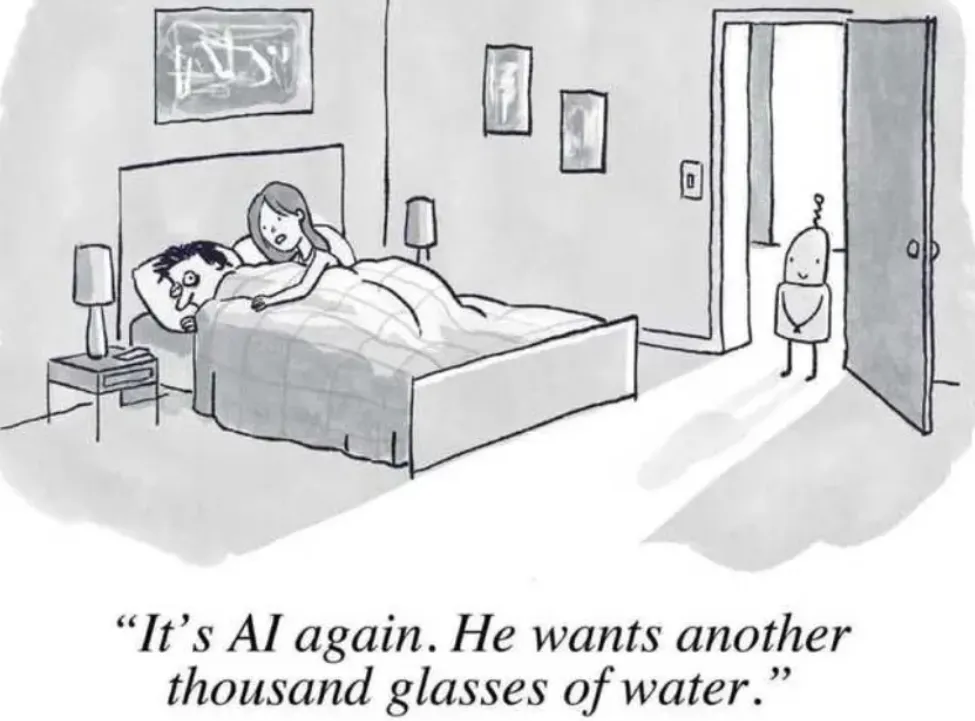 A comic illustrating one of the dangers of data centers