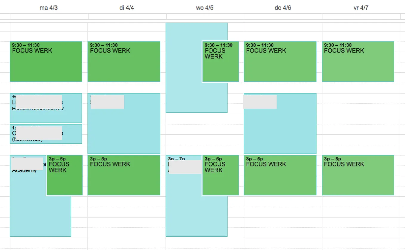 Tip #2: Plan je werkdag in op je cognitieve piekuren