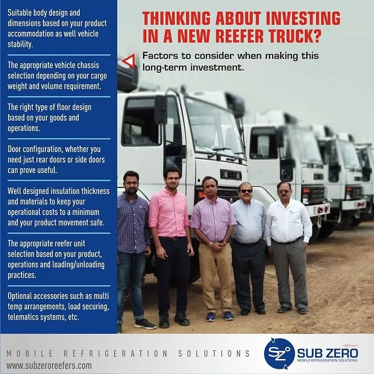 Deep Khira’s Guide: Key Factors for Investing in Reefer Trucks With Sub Zero”