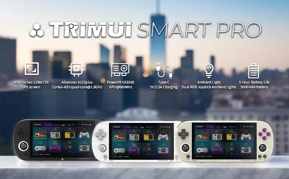 TRIMUI Smart Pro Retro Handheld Console — 30,000+ Games & 5” IPS Display