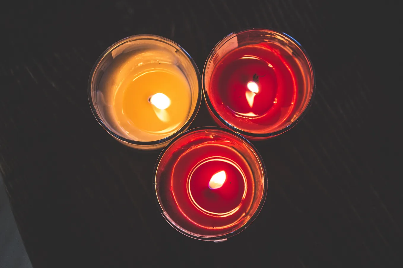 trio of candles