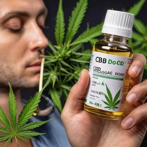 Man dosing with CBD oil