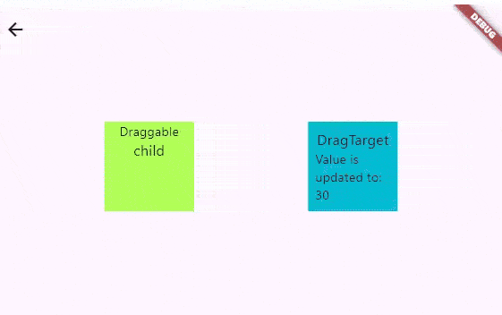 Flutter. Draggable and DragTarget