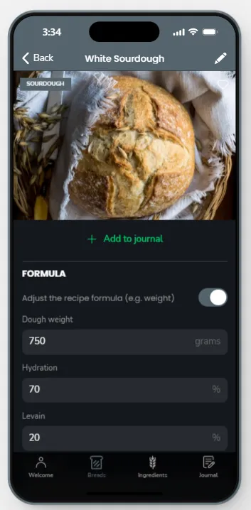 A bread-maker’s app that makes baker’s math easy