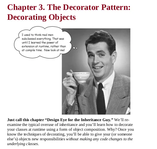 Comprehensive guide on the Decorator Pattern inspired by the “Head First Design Patterns” book. .