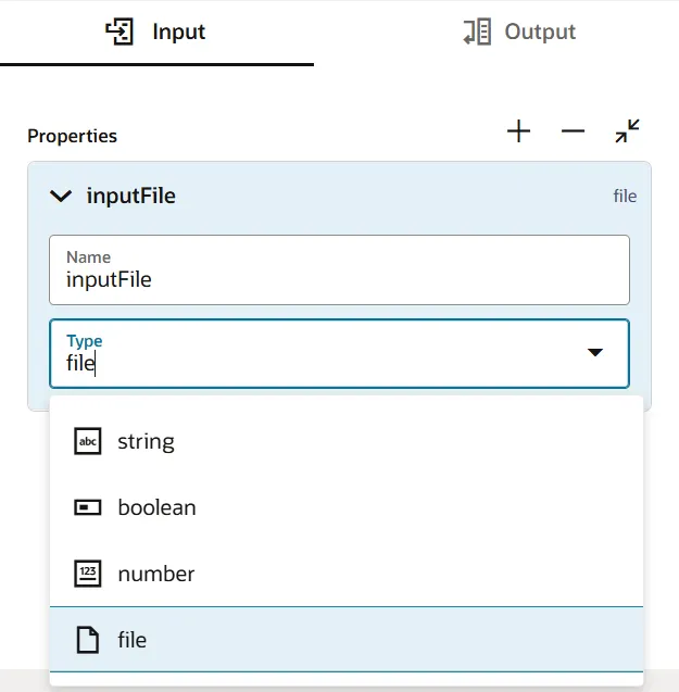 Oracle RPA: File Input Parameter