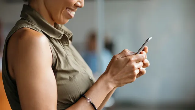 Woman on a cell phone, social connections