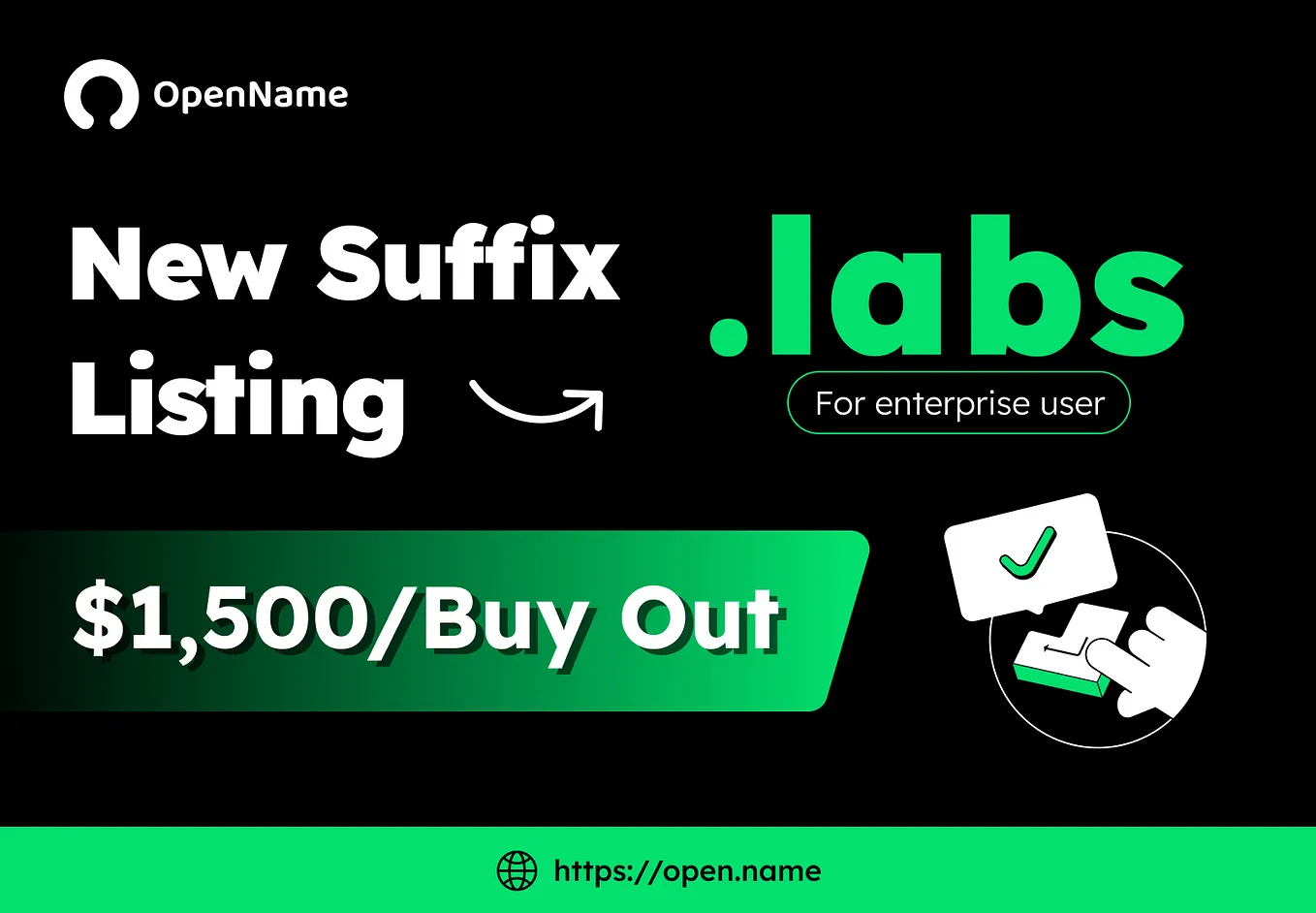 OpenName Announcement of New Suffix-.labs Listing
