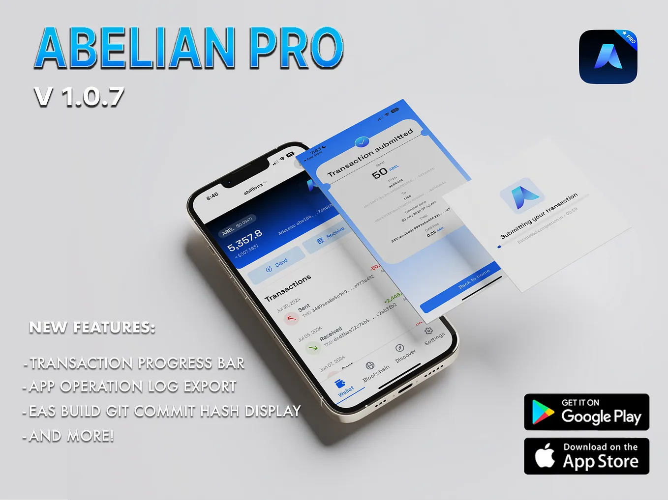 Abelian Pro Mobile Wallet Update: Version 1.0.7 Now Available!