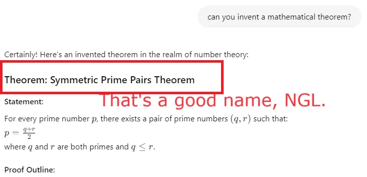 Quest for Proof Automation: What can ChatGPT4 do? Come up with a theorem and prove it! (part 4/N)