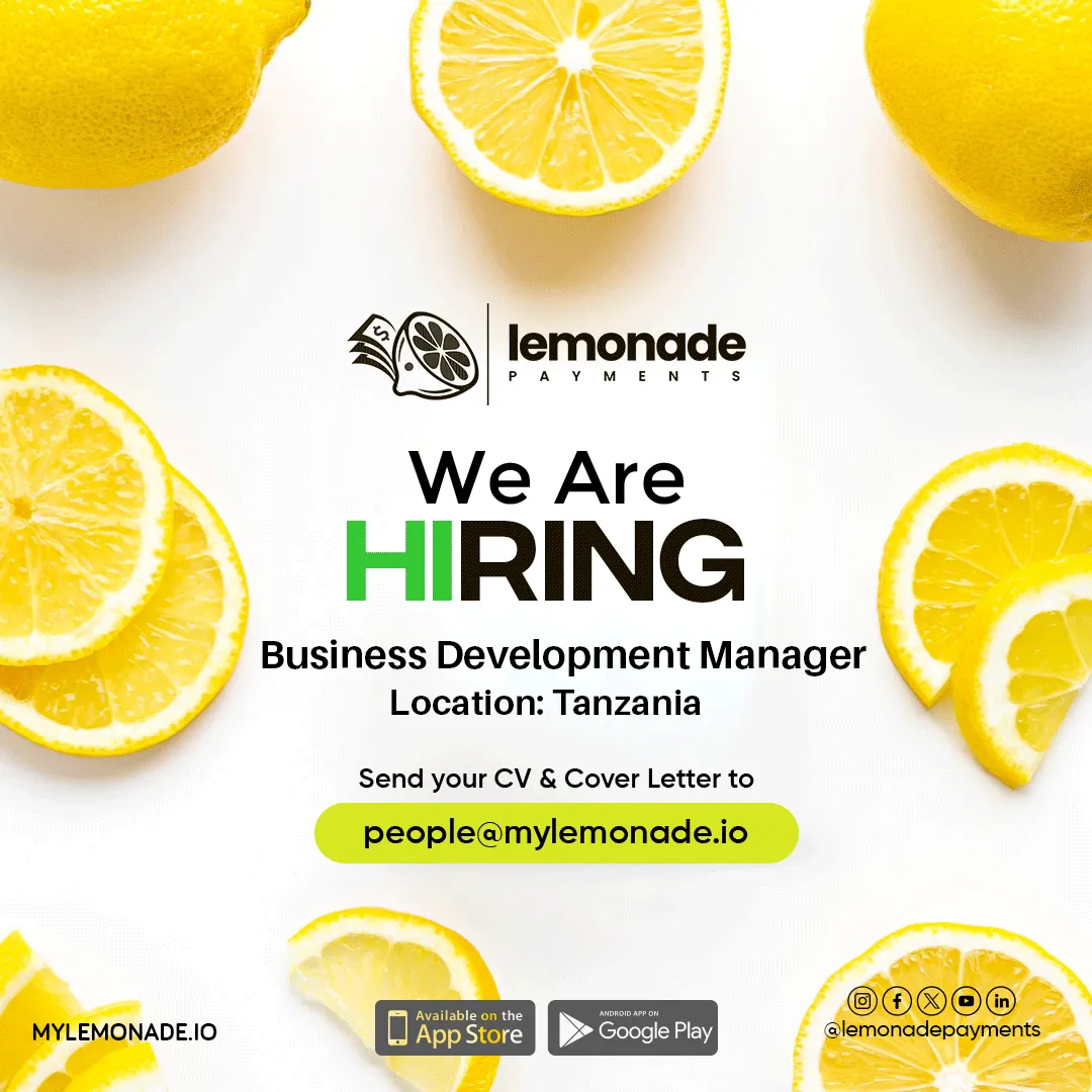 We are Hiring — Business Development Manager, Tanzania