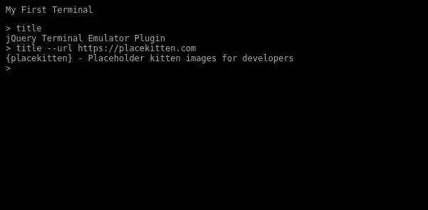 Example Terminal Website written in JavaScript