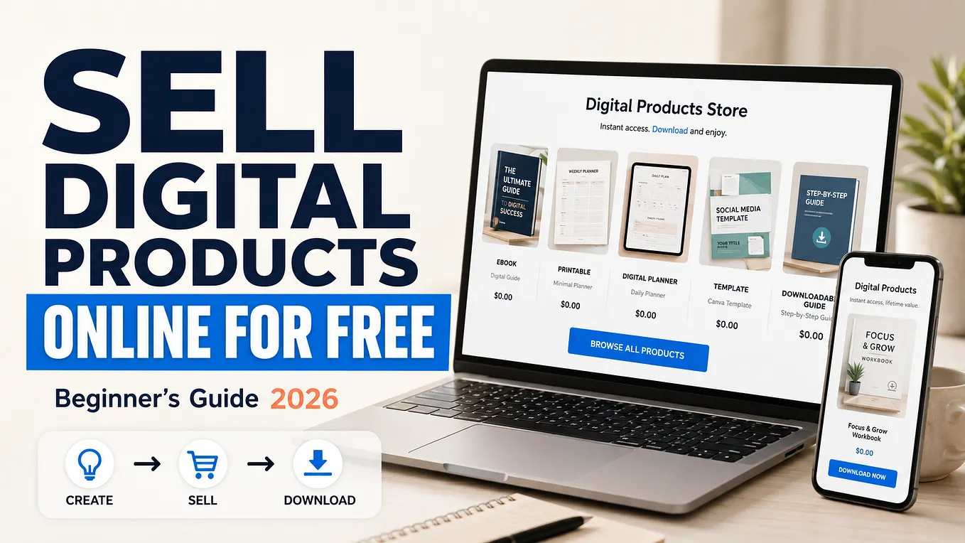 How to Sell Digital Products Online for Free (2026 Guide)