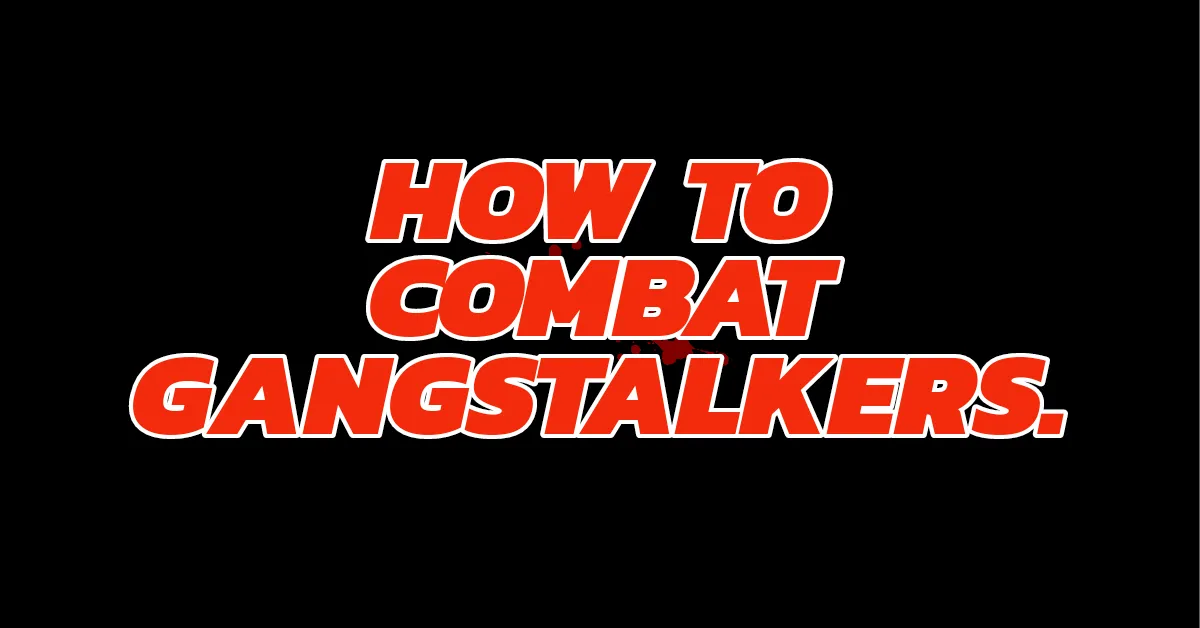 HOW TO COMBAT GANGSTALKERS