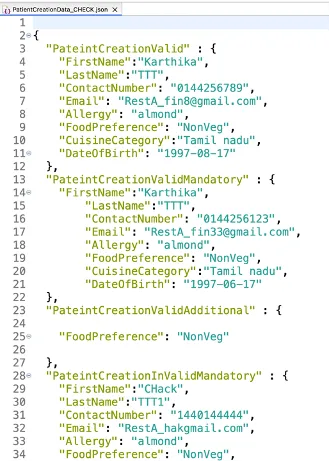 Data Driven Testing in Rest API using single Json file in Java