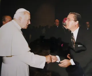 Daniel Imperato with Pope John Paul II