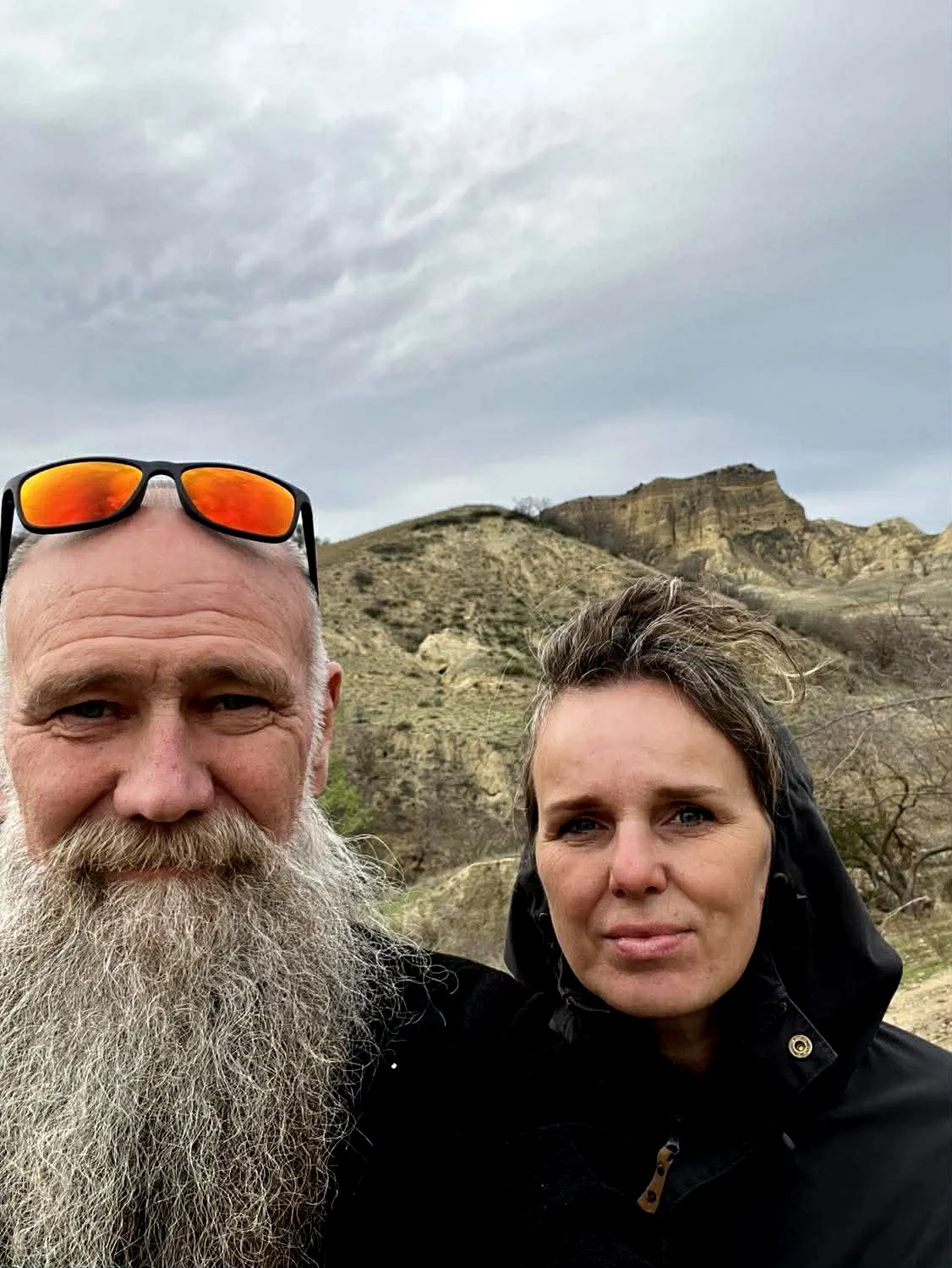 Michael Perdue and Ieva Andersone in Vashlovani, eastern Georgia. Photo: Ieva Andersone