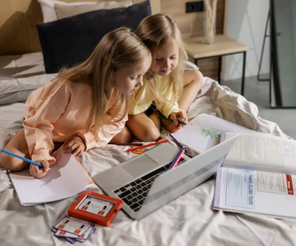 Kids enjoy learning English online