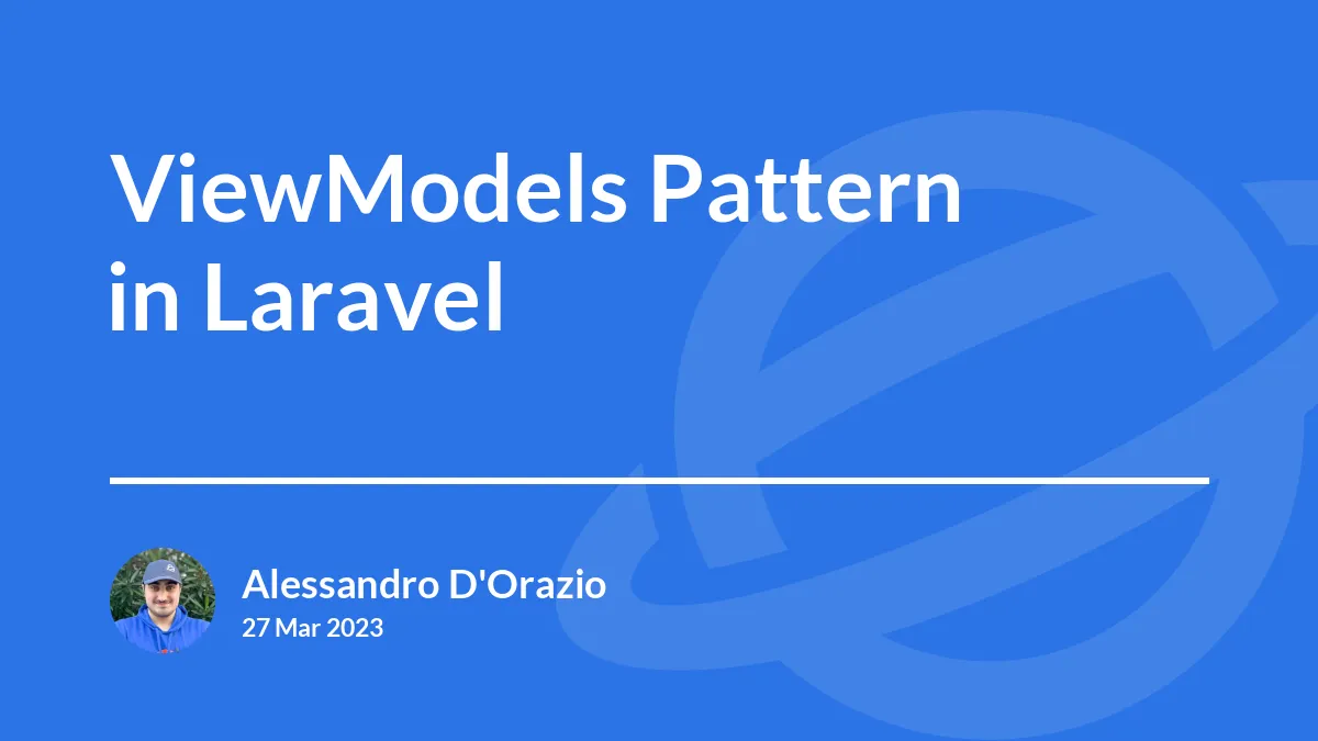 ViewModels Pattern in Laravel in 5 mins