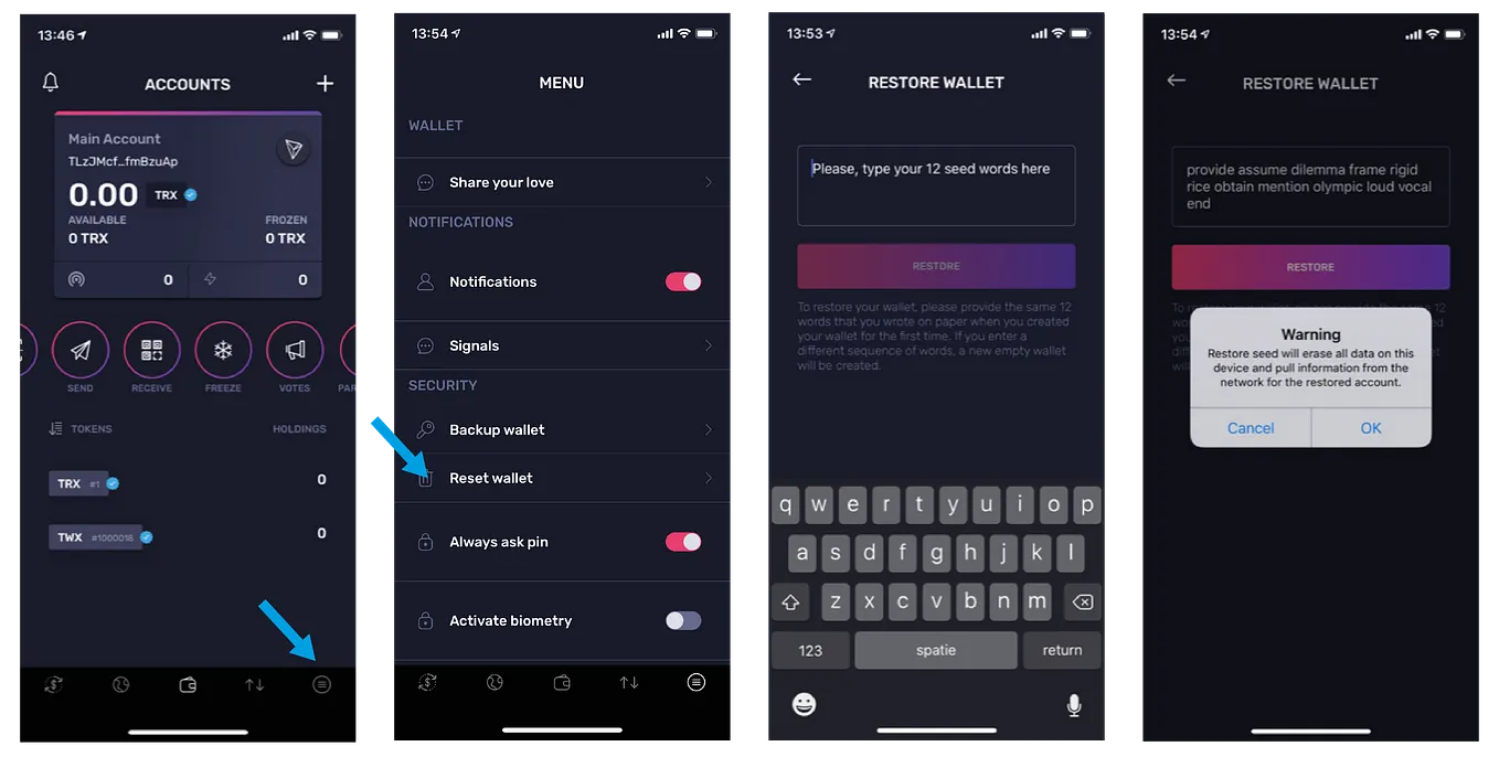 Tron Wallet 만들기. 지갑 어플 초기 화면 | by TronWallet Support | Medium