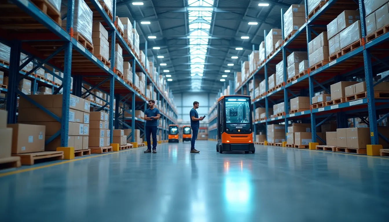 Warehouse staff capturing packing slip information during inbound shipment processing.