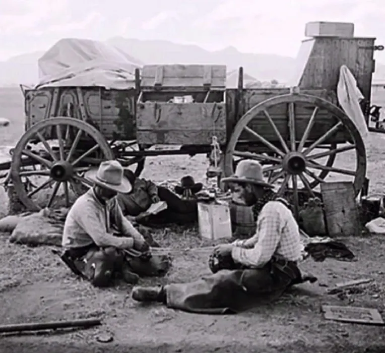 Bath-challenged cowboys on the trail 1888