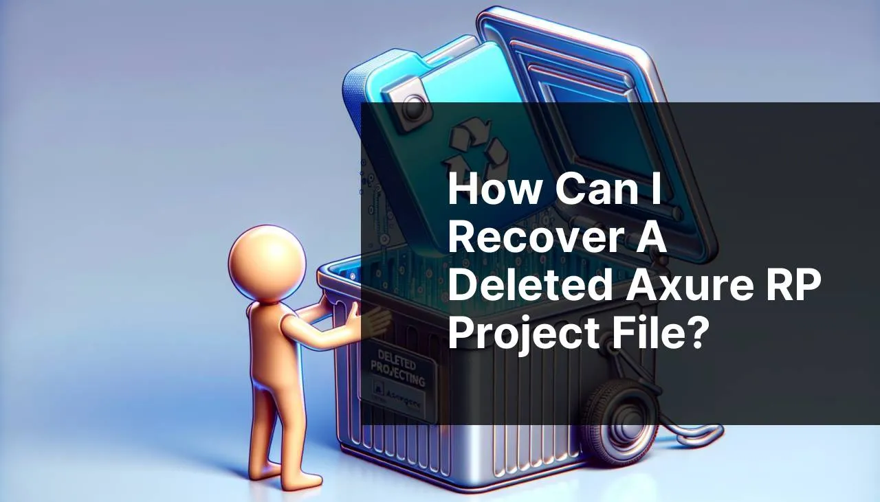 How can I recover a deleted Axure RP project file?