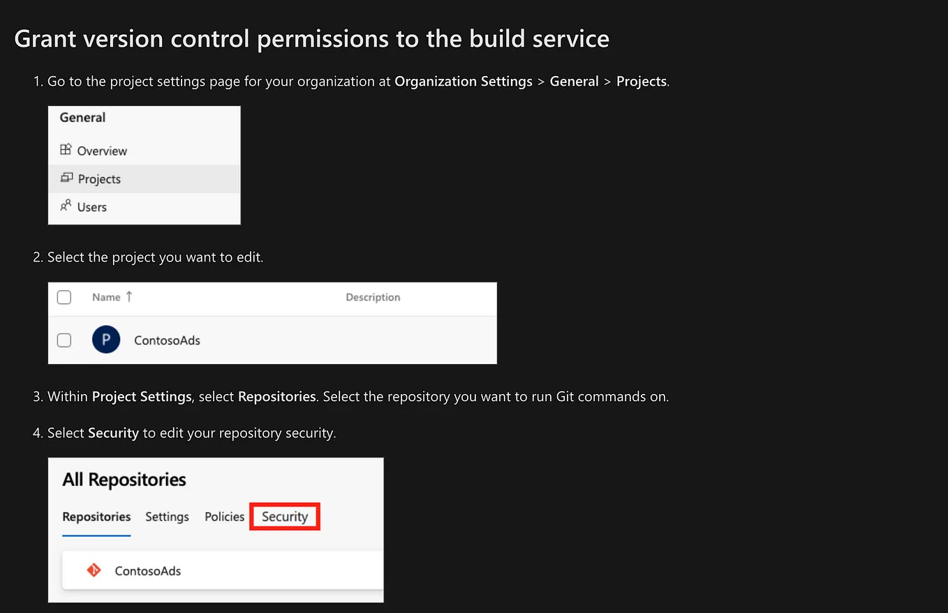 Running Git commands inside Azure DevOps pipeline