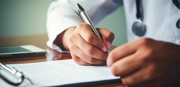 Medical doctor looking at a billing strategy