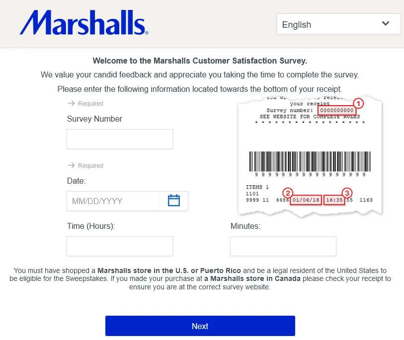 Marshalls Customer Satisfaction Survey | Win Online Freebies