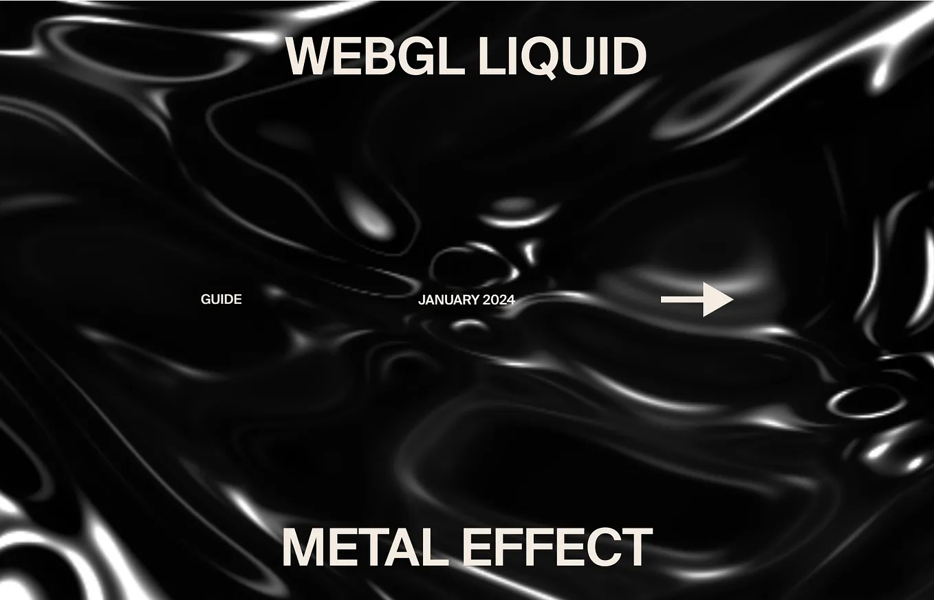 How to add a Liquid Metal WebGL Effect as a Background