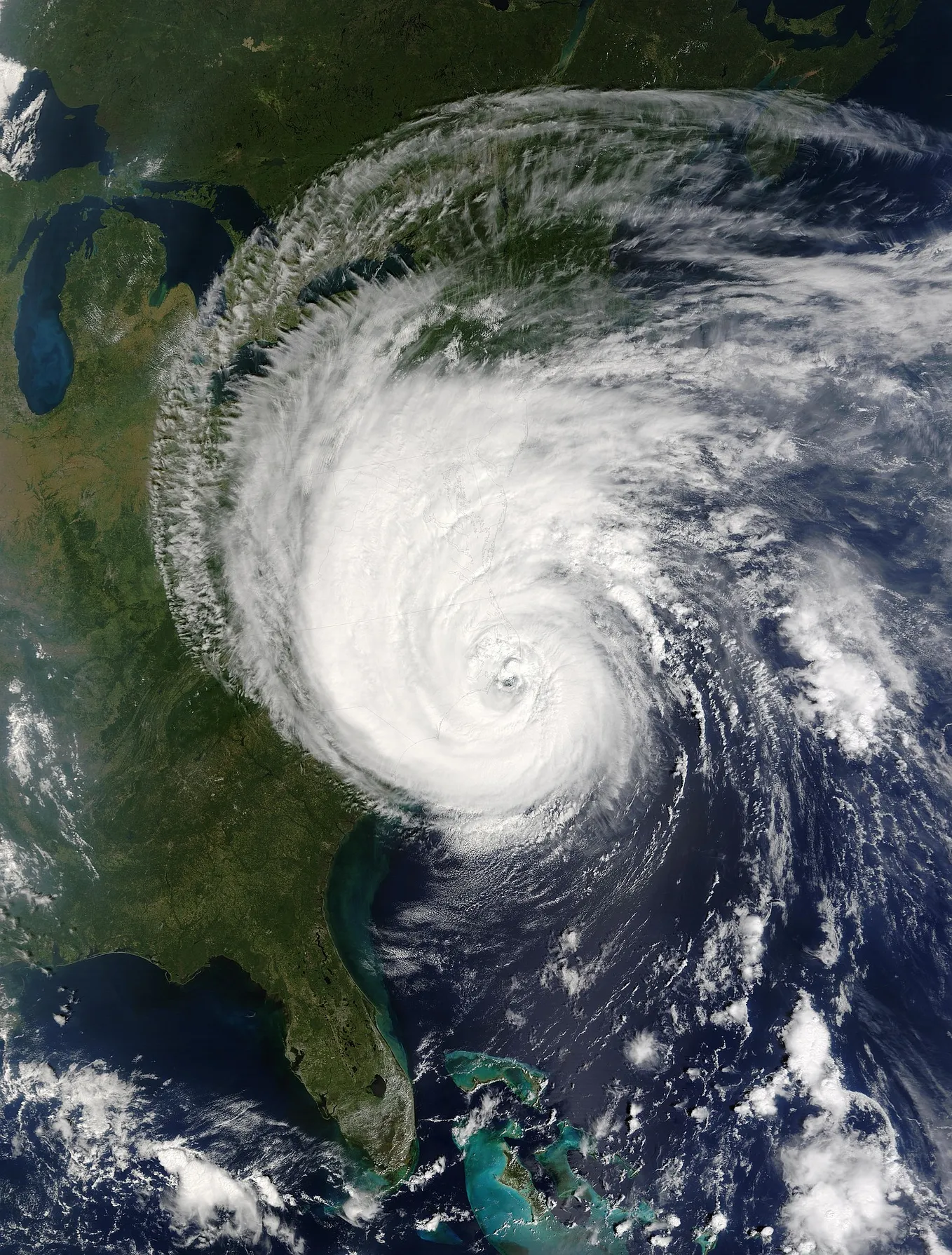 IMAGE: A satellite photo during Hurricane Isabel in Florida (2003)