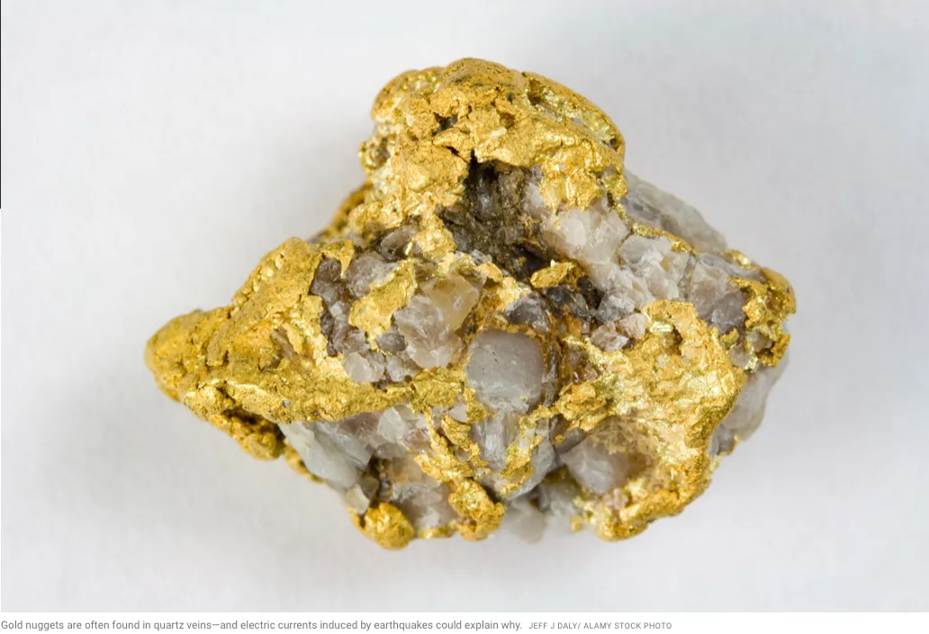 Earthquakes Help Create Gold Nuggets