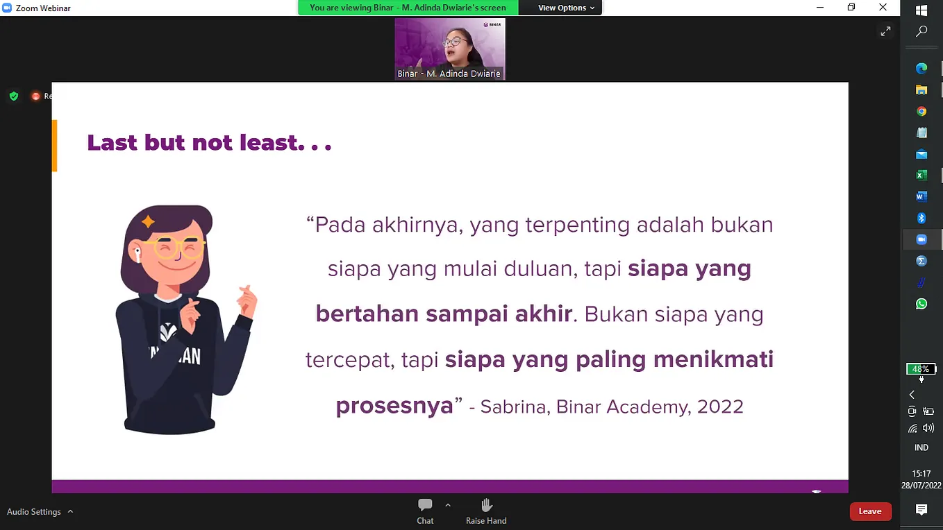 Keluar dari zona nyaman? Siapa takut