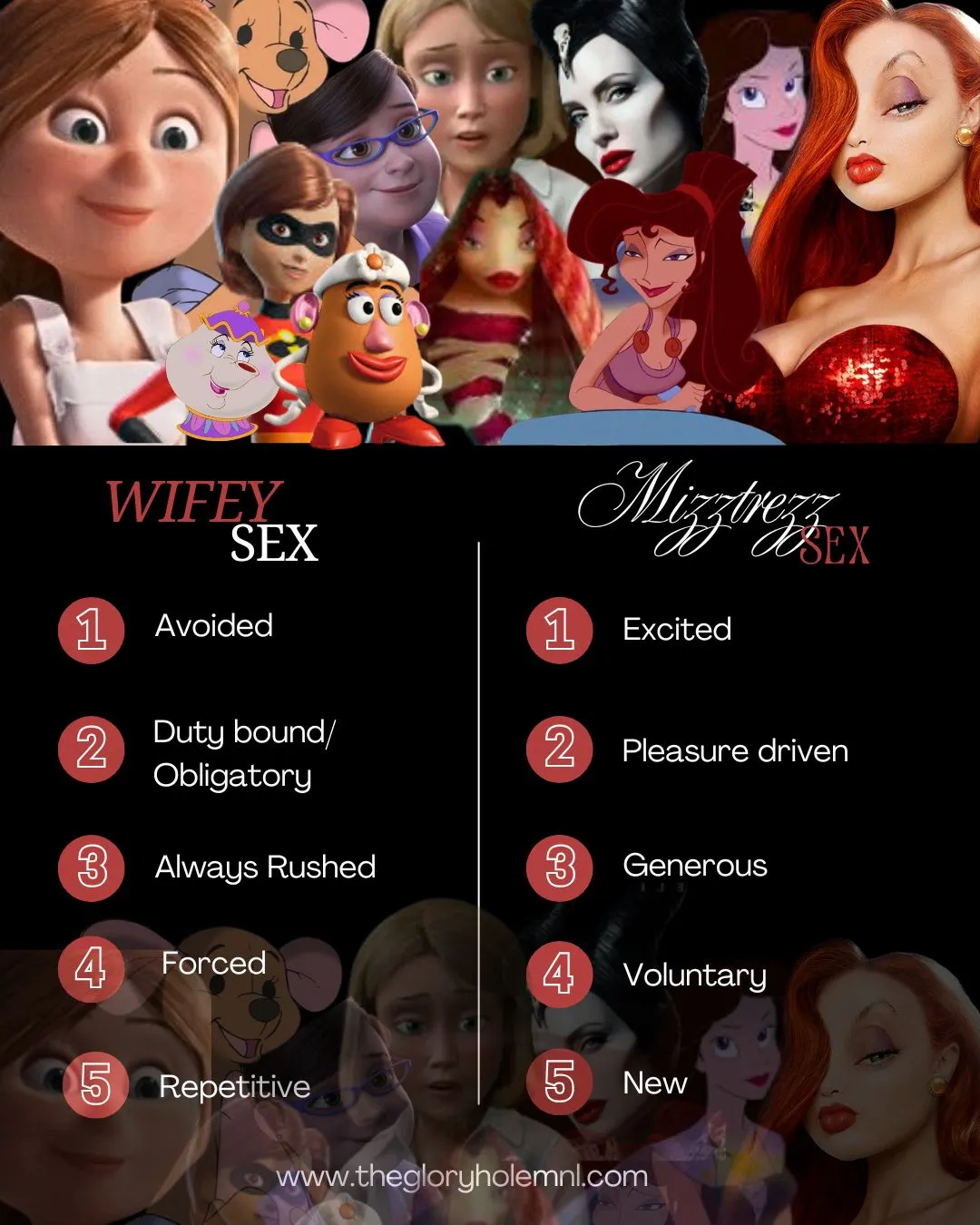 Differences between wifey sex and mizztrezz sex