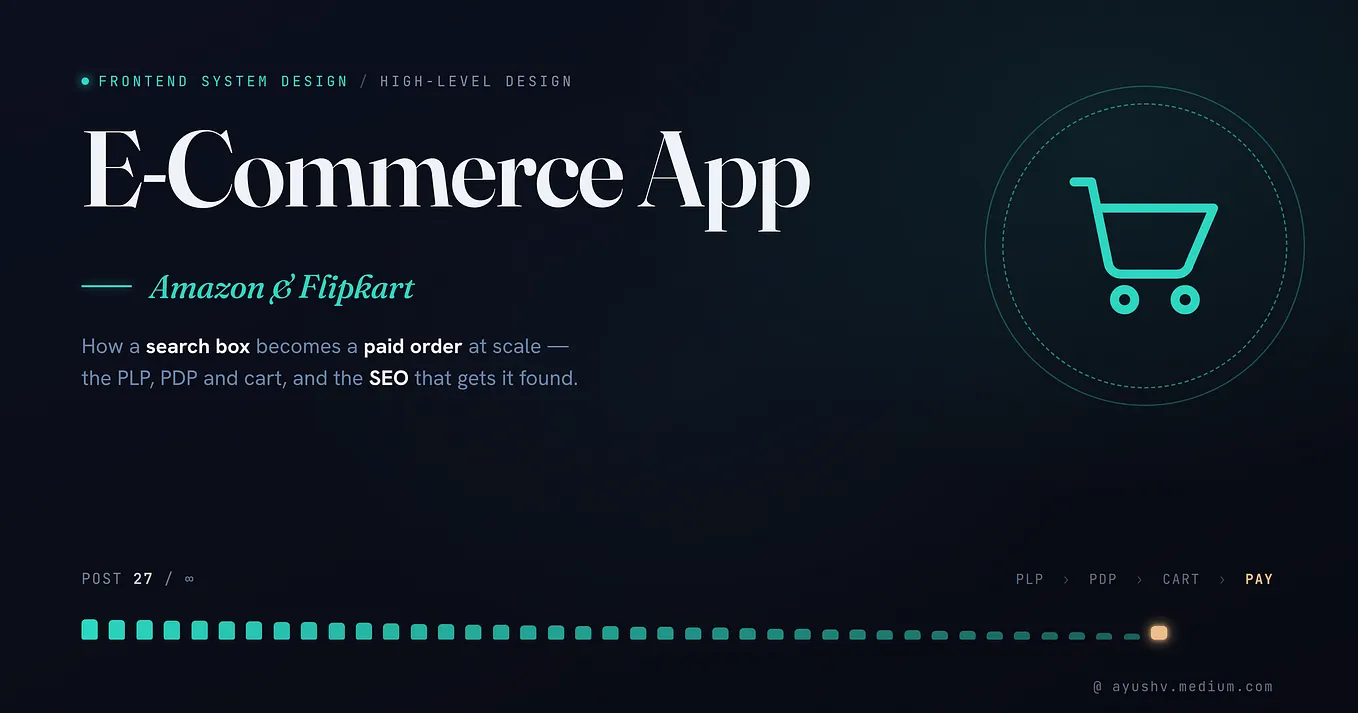 Frontend System Design: E-Commerce App (Amazon, Flipkart)