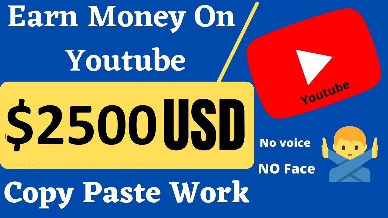 Earn $10000 by copy and paste work on YouTube